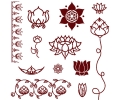  Nieuw!!! Plaktattoos tattoo voorbeeld Lotus Collectie India